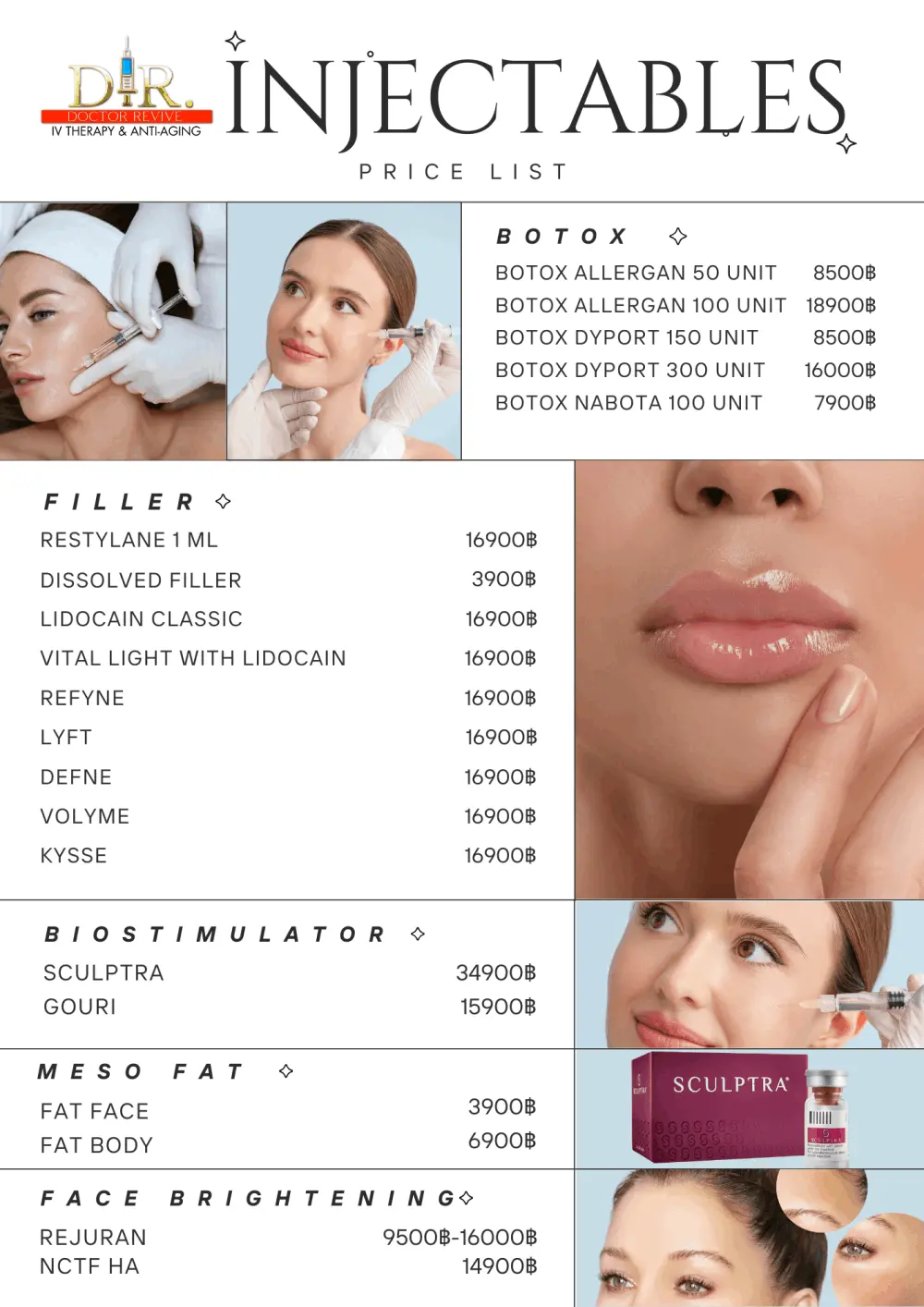 Injectables for skin